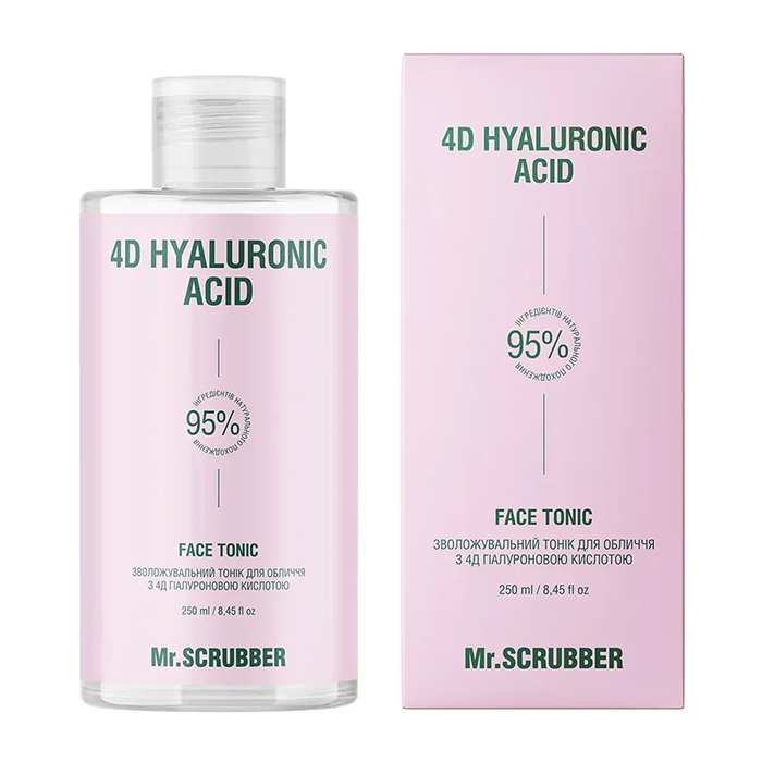 Mr.Scrubber 4D Hyaluronic Acid Hydrating Face Toner — зволожуючий тонік для обличчя, 250 мл